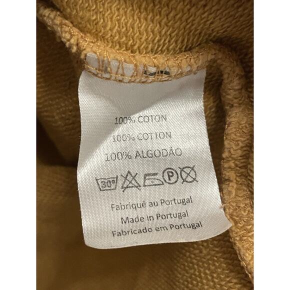 Drapeau Noir Short Sleeve Sweatshirt T-shirt Men Size Small/Medium Mustard Terry - Picture 5 of 6